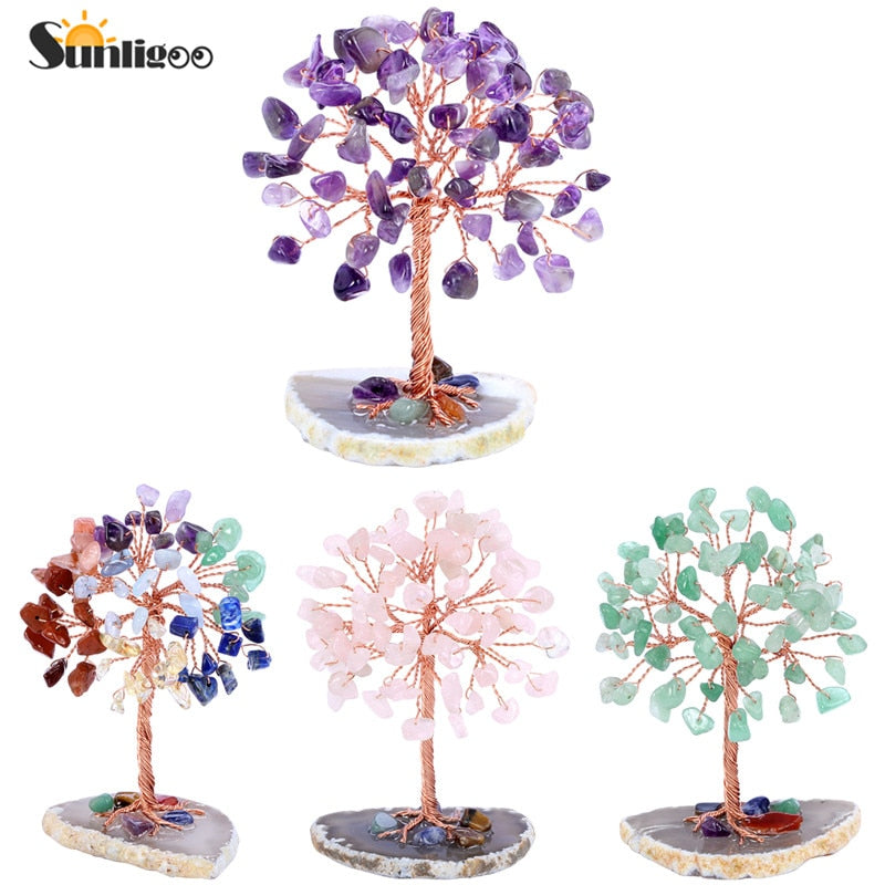 Bring Abundance Home with this Mini Crystal Money Tree