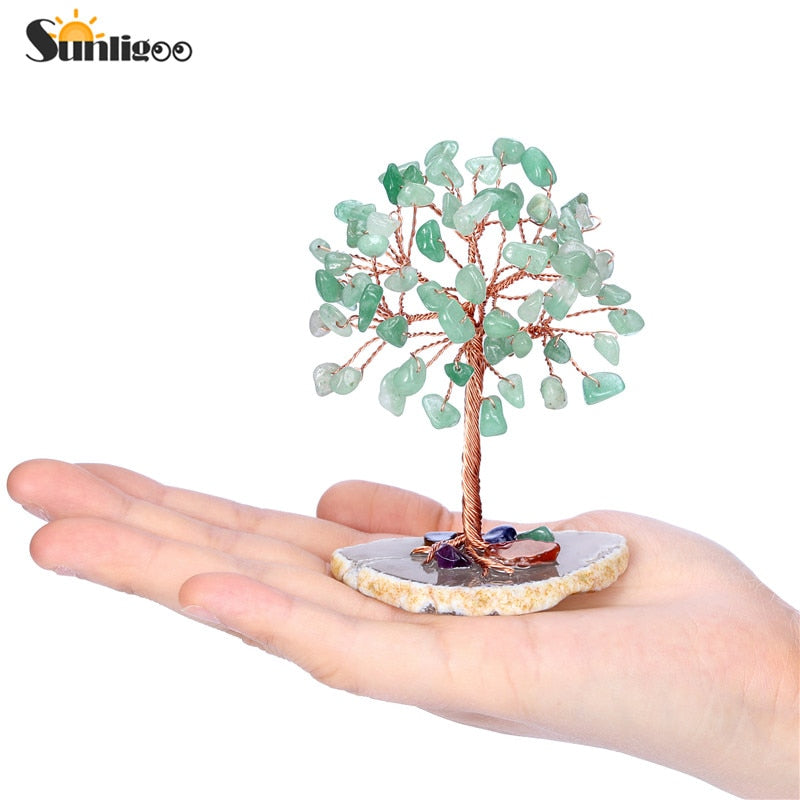 Bring Abundance Home with this Mini Crystal Money Tree