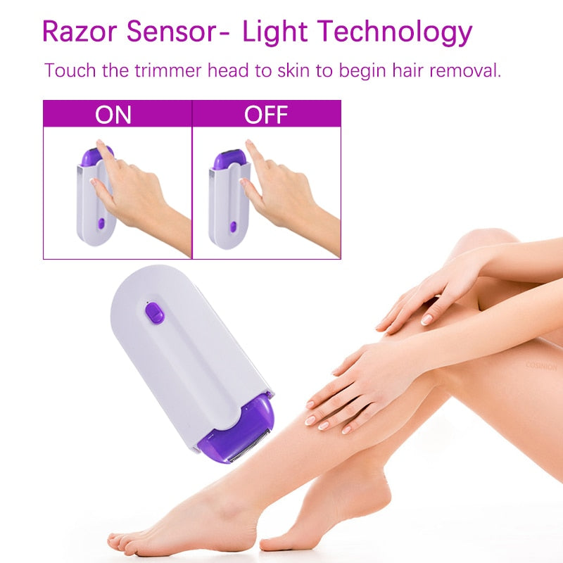 Professional Painless Hair Removal Kit Laser Touch Epilator USB Rechargeable Women Body Face Leg Bikini Hand Shaver Hair Remover